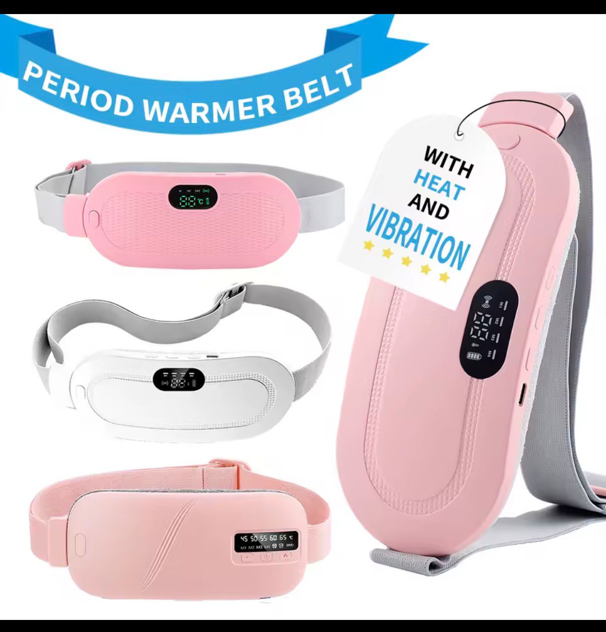 Women’s Period Pain Relief Belt – Electric Heating & Massage Pad for Abdominal Comfort