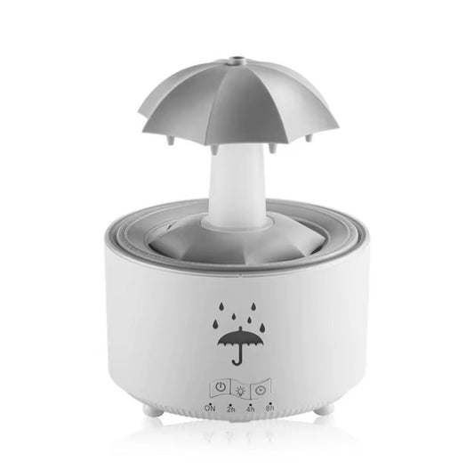 RainDrop™ LED Aroma Diffuser – Ultrasonic Humidifier with Colorful Light & Umbrella Design