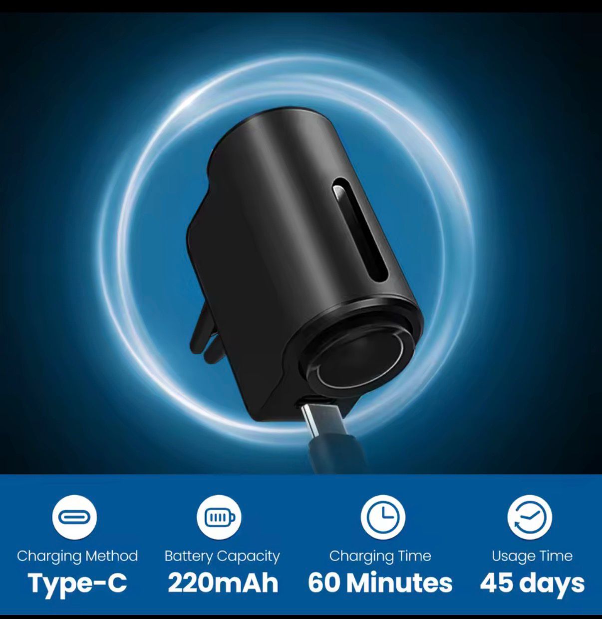 Smart Car Fragrance Diffuser – Rechargeable Air Freshener with Adjustable Scent Modes