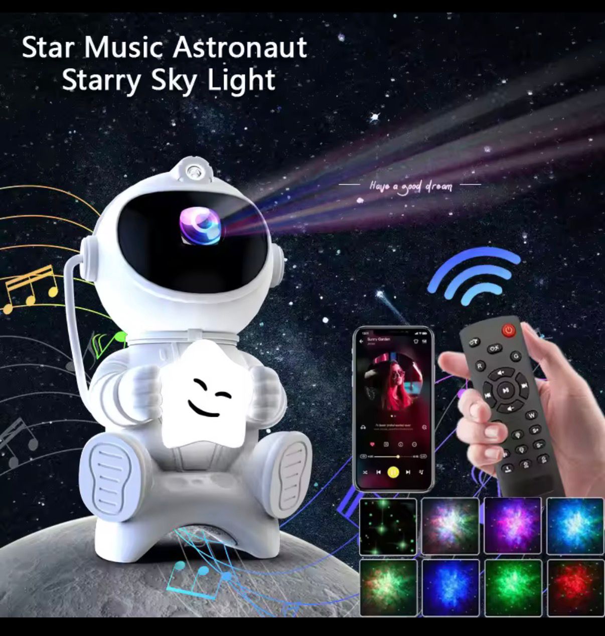 Astronaut Galaxy Projector – Turn Any Room into a Starry Sky!