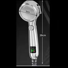 LED Digital Shower Head - High Pressure, Water Saving, Adjustable Spray