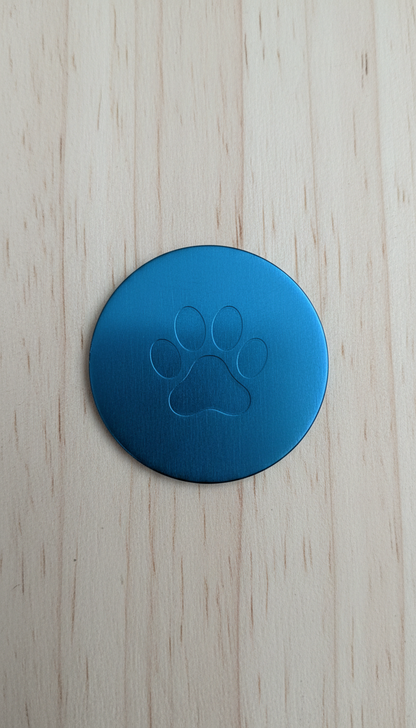 Personalized Pet ID Tag - Ocean Blue Aluminum