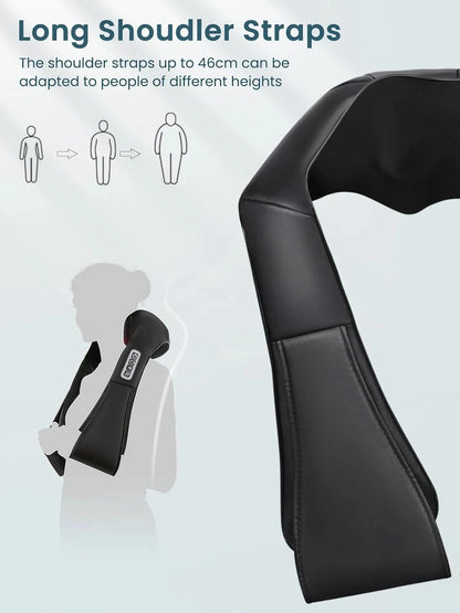 Neck & Shoulder Massager with Heat – Deep Kneading Relief Pillow
