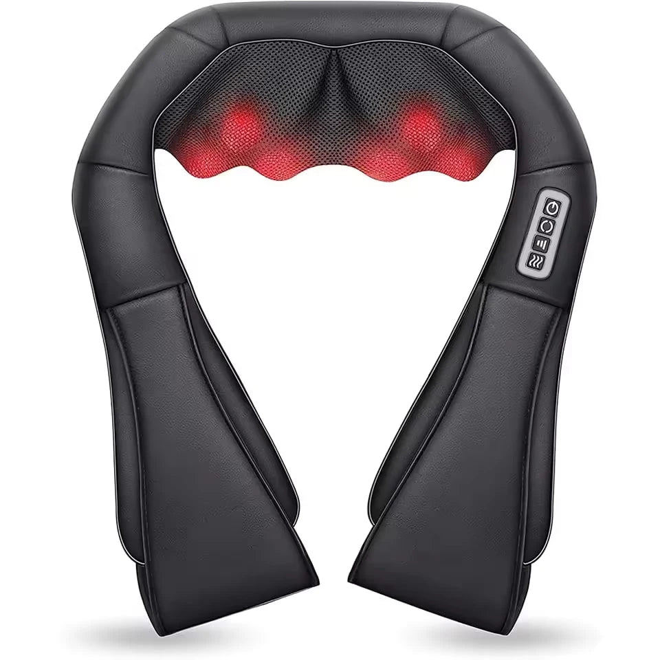 Neck & Shoulder Massager with Heat – Deep Kneading Relief Pillow