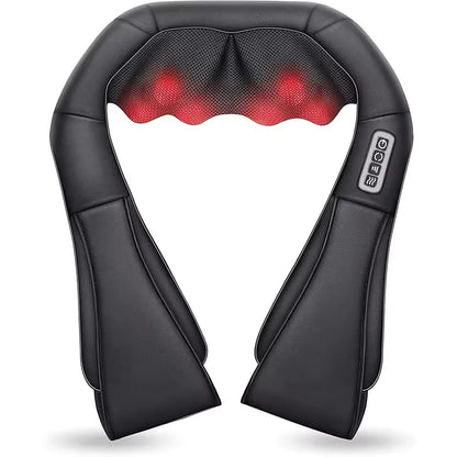 Neck & Shoulder Massager with Heat – Deep Kneading Relief Pillow
