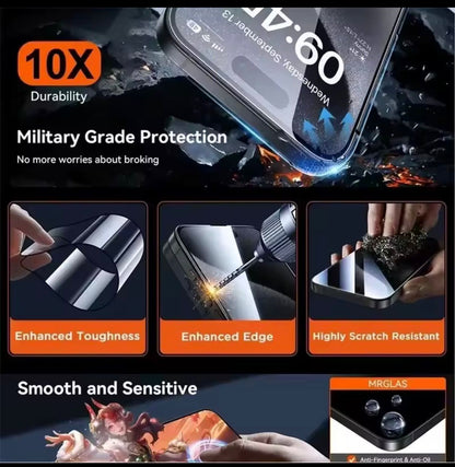 Premium Tempered Glass for iPhone – No Dust, No Smudges, Just Clarity