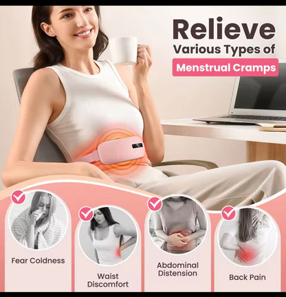 Women’s Period Pain Relief Belt – Electric Heating & Massage Pad for Abdominal Comfort