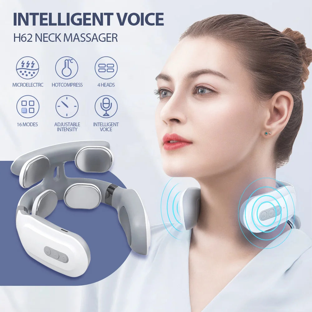 Smart Cervical & Shoulder Massager – Tens Pulse Therapy for Daily Well-Being