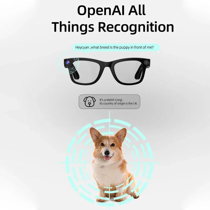 Smart AI Glasses 4K with 8MP HD Camera, Bluetooth Audio, Voice Calls & Real-Time Translation