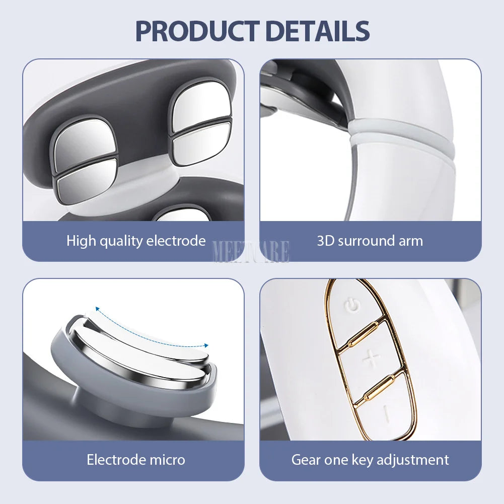 Smart Cervical & Shoulder Massager – Tens Pulse Therapy for Daily Well-Being