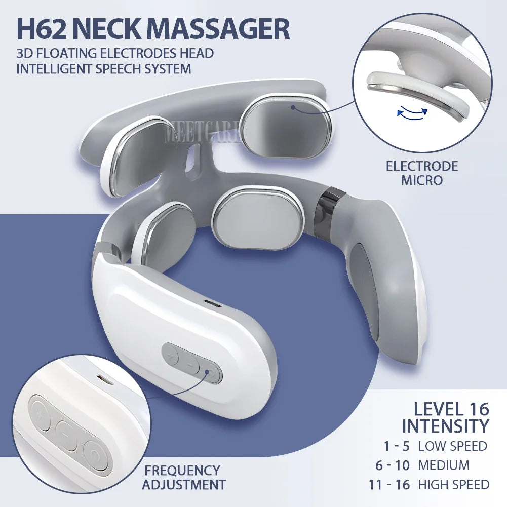Smart Cervical & Shoulder Massager – Tens Pulse Therapy for Daily Well-Being