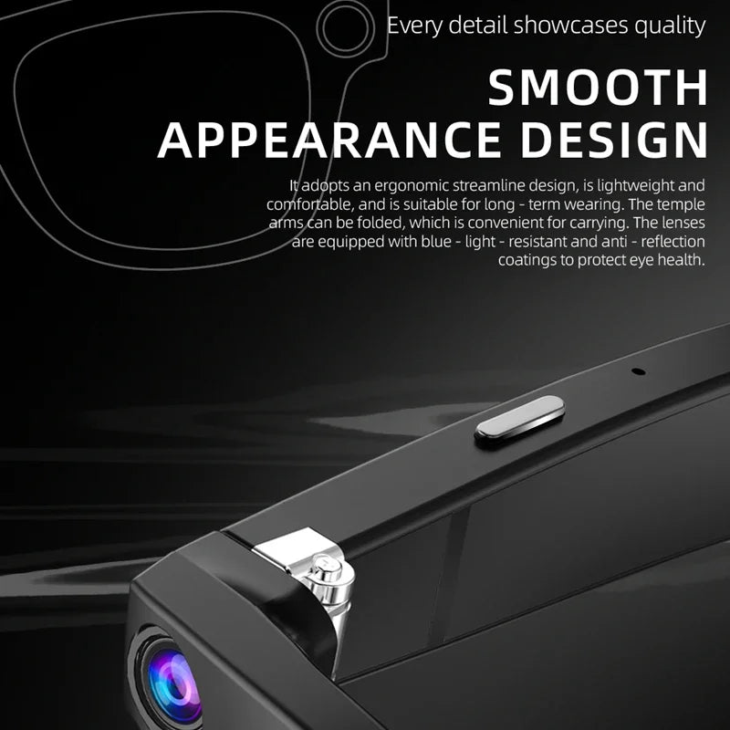 Smart AI Glasses 4K with 8MP HD Camera, Bluetooth Audio, Voice Calls & Real-Time Translation
