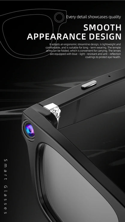 Smart AI Glasses 4K with 8MP HD Camera, Bluetooth Audio, Voice Calls & Real-Time Translation